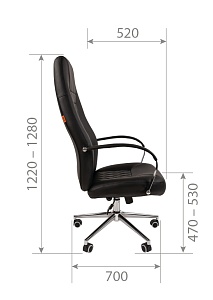Офисное кресло CHAIRMAN 950, экокожа,  черный